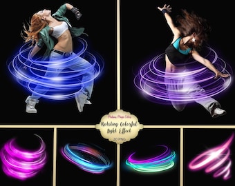 Rotating colorful Light Effect - Surround Light Overlay - Glowing spiral light - Dynamic Light Effect - glowing aura - Instant Download