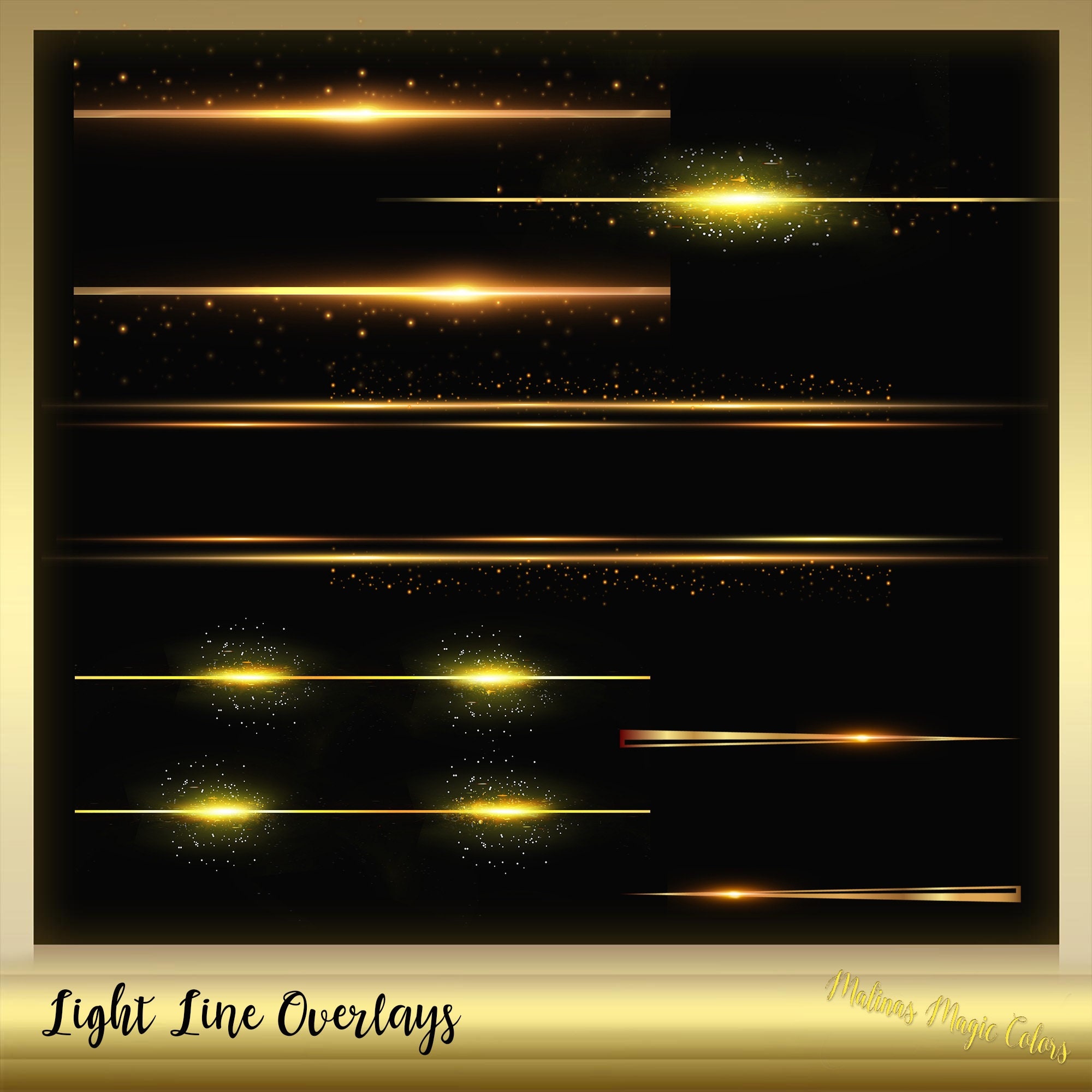 5 Light Line Overlays Light Line Effect Spot Light Effect Instant ...