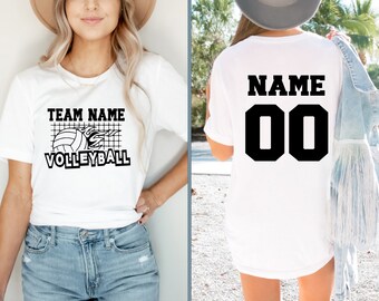 Personalized Volleyball Bella Canvas Shirt: Custom Name, Game Day Tee