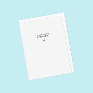 Delicato / Premuroso - Con profonda / Profonda simpatia / Mi dispiace per la tua perdita Biglietto di auguri - Interno vuoto