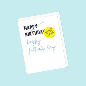 Carte de voeux Punny pour la fête des pères - Carte d'autocollants réduite pour blague drôle pour la fête des pères