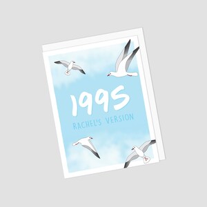 Biglietto di auguri personalizzato vuoto/di compleanno con copertina dell'album di riferimento della versione di Taylor Swift del 1989 - vuoto all'interno