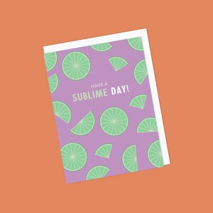 Biglietto di auguri di buon compleanno con lime/gin/limone: ti auguriamo una giornata sublime!