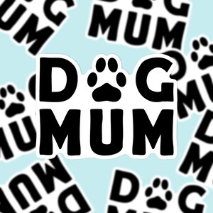 Adesivo fustellato "Cane Mamma" con sovrapposizione olografica / Amante dei cani, Cane, Segugio, Cucciolo, Mamma, Mamma, Genitori