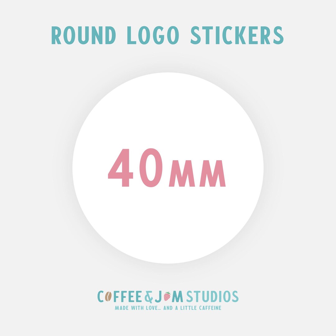 Custom 40mm Round Circle A4 Business Stickers: Branded Packaging Labels ...