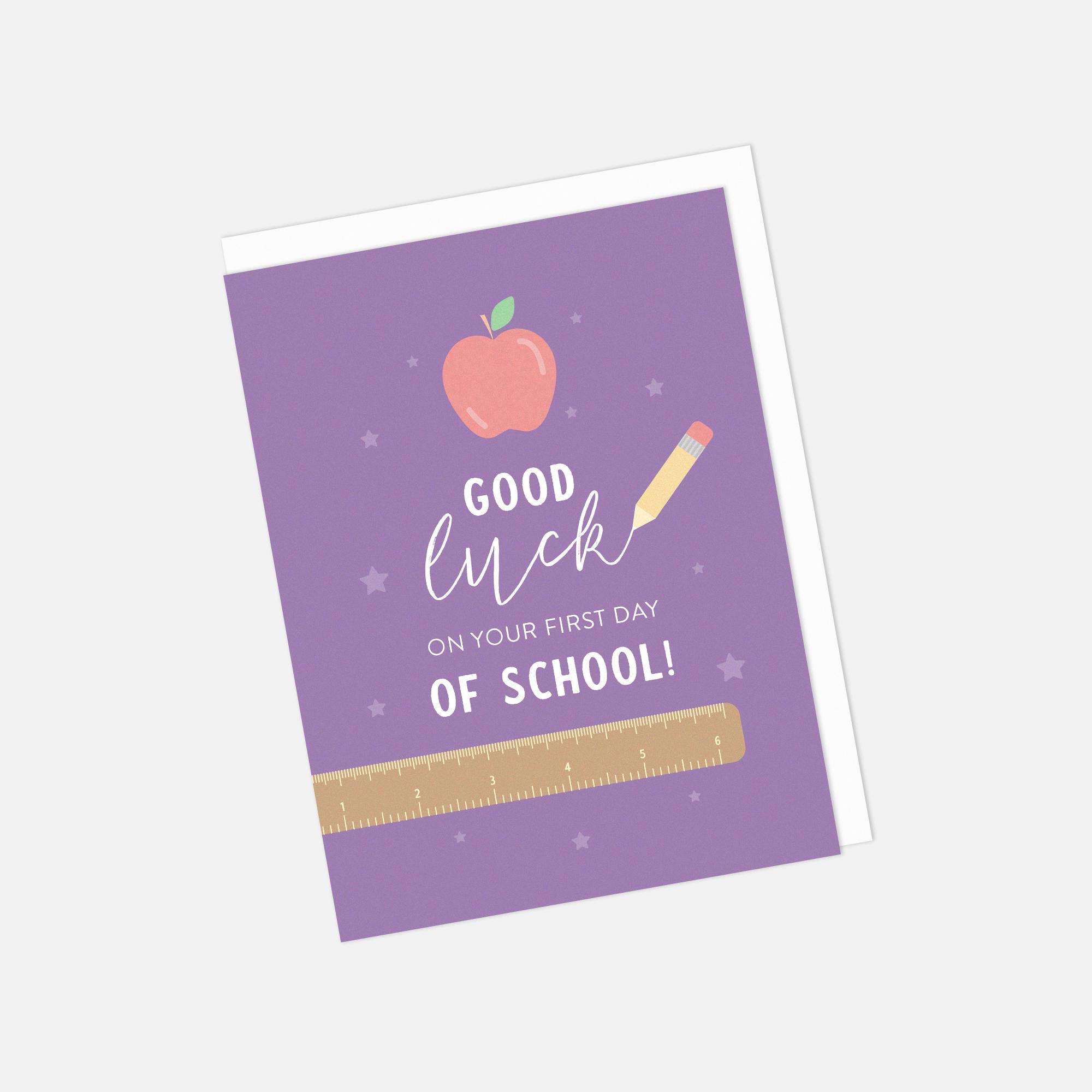 Good Luck First Day Greeting Card – Card for School