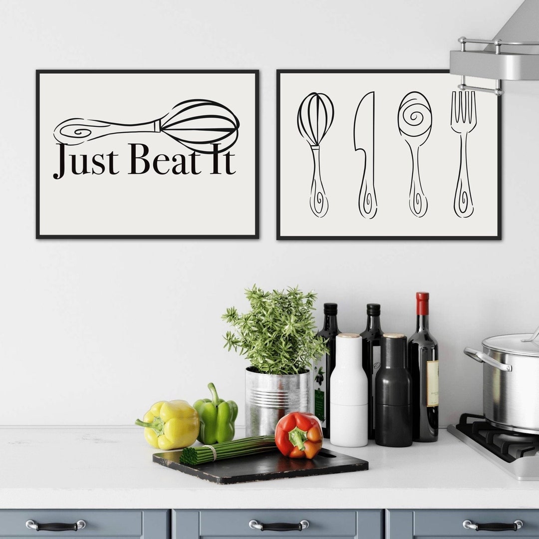 art gallery for kitchen art prints digital download... Set of 2 Kitchen Art Print, Minimalistic Art Print, Kitchen Wall Art ...