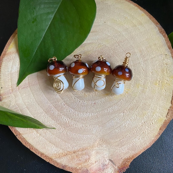 Mushroom Charm, Mushroom pendant, charms, pendants, necklace, earring, Unisex gift