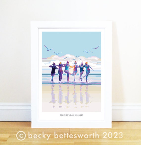 Together We Are Stronger Positive Quote Print | Gift For Her | Menopause | Gift For A Friend | Vintage Quote Poster