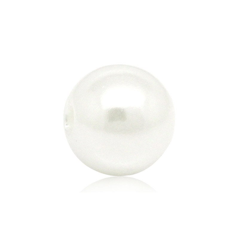300 Pcs White ABS Faux Pearl Beads Creamy White Big Hole Plastic Imitation  Pearl Round Faux Pearls Loose Rondelle Spacer European Beads For DIY  Dreamcatcher Jewelry Making Hole: 5.8 mm 