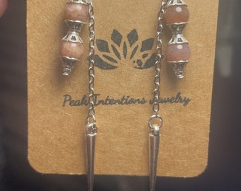 Peach Moonstone earrings