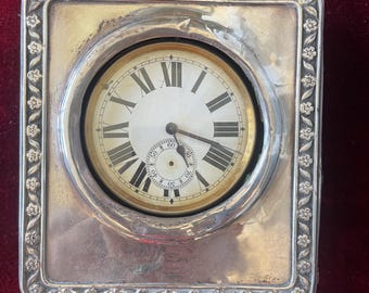 Reloj de bolsillo Goliath en caja de plata esterlina con sello de Birmingham de 1902