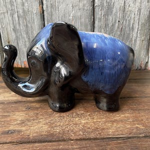 Vintage MCM Glazed Ceramic Elephant figurine