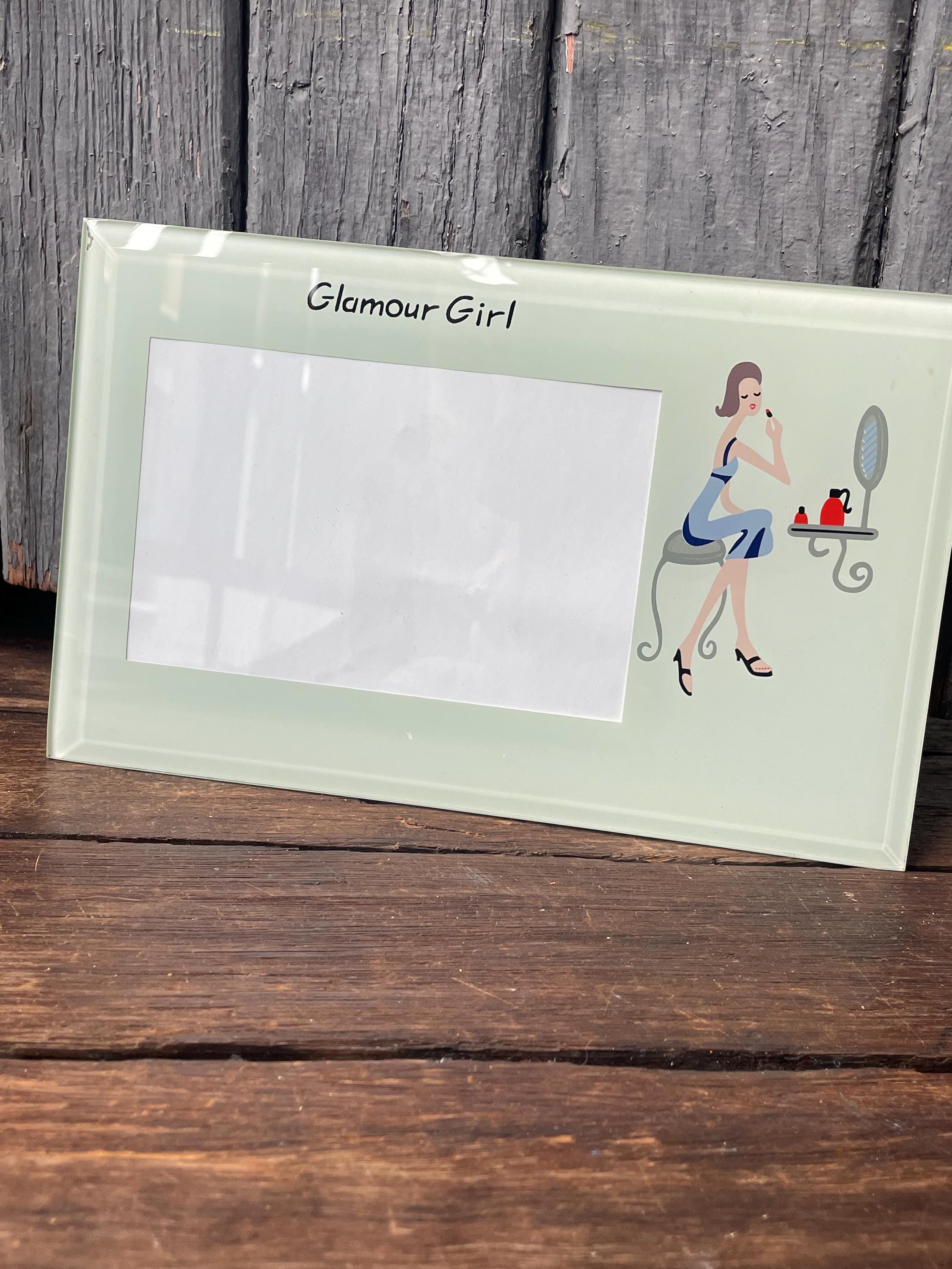 Gamour Frame Vintage Glamour Girl Glass Photo Frame - Etsy