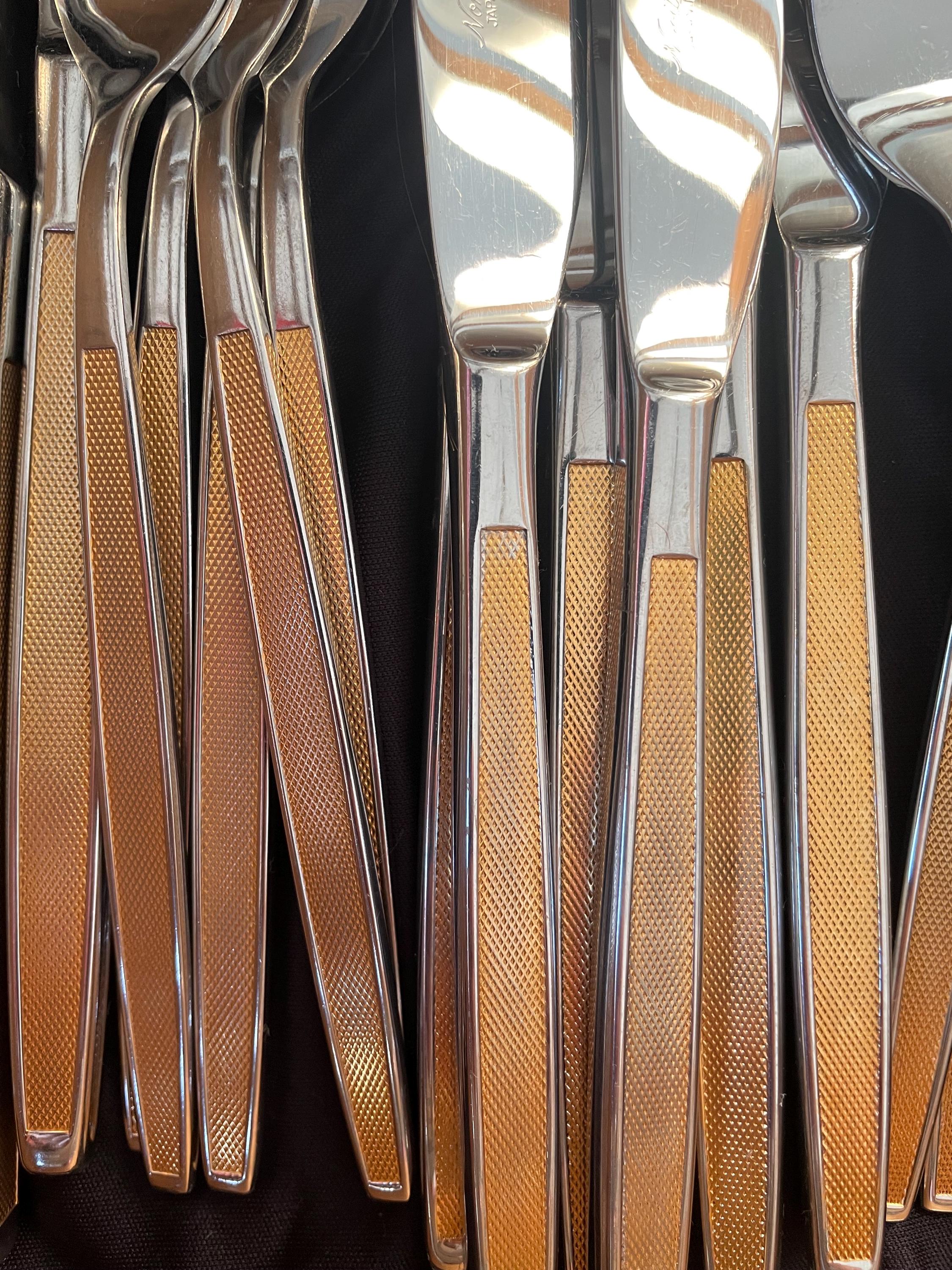 Noritake Gold Plated and Stainless Steele Flatware, Discontinued