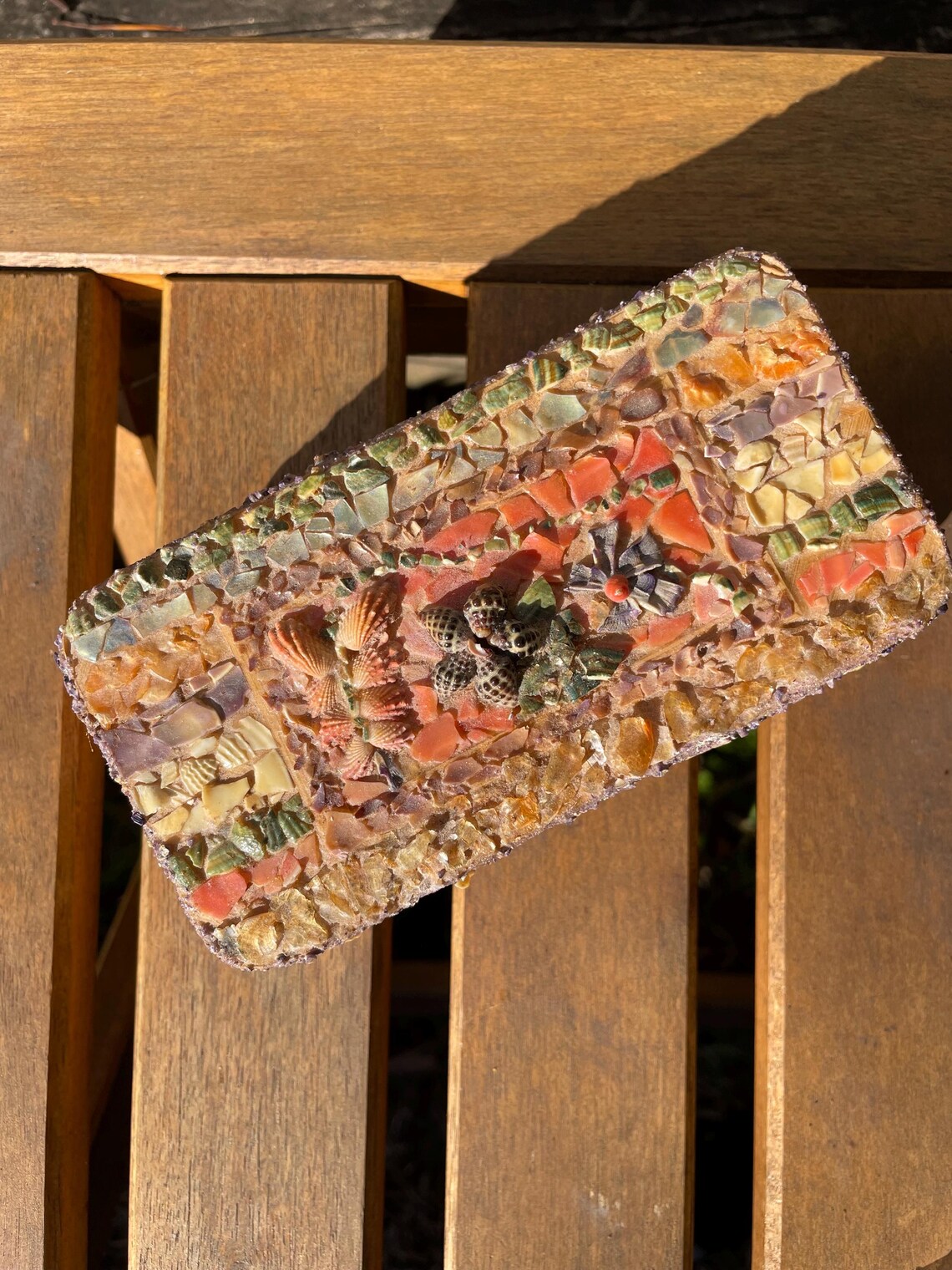 Vintage Mid Century Shell and Abalone Jewellery Box - Etsy