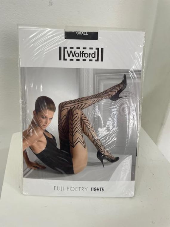 Wolford Vintage Stockings,Fuji Poetry, Sheer with Retro print