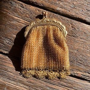 Victorian Antique Gold chain purse 1920’s