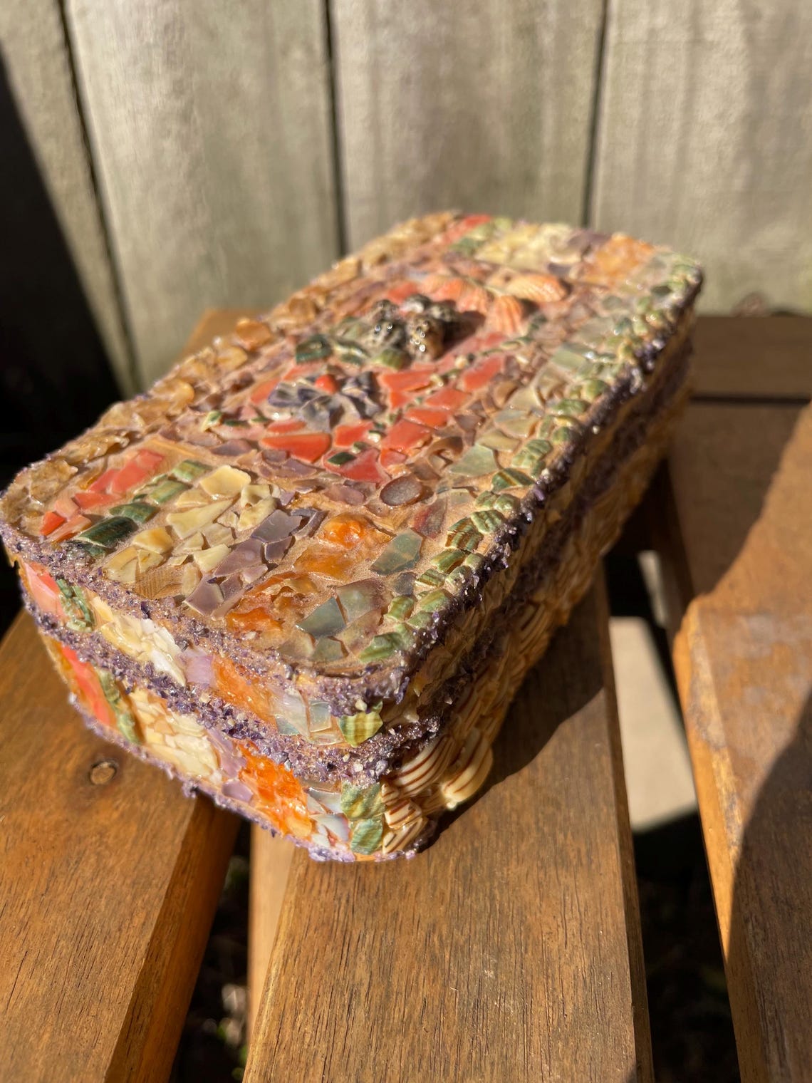 Vintage Mid Century Shell and Abalone Jewellery Box - Etsy