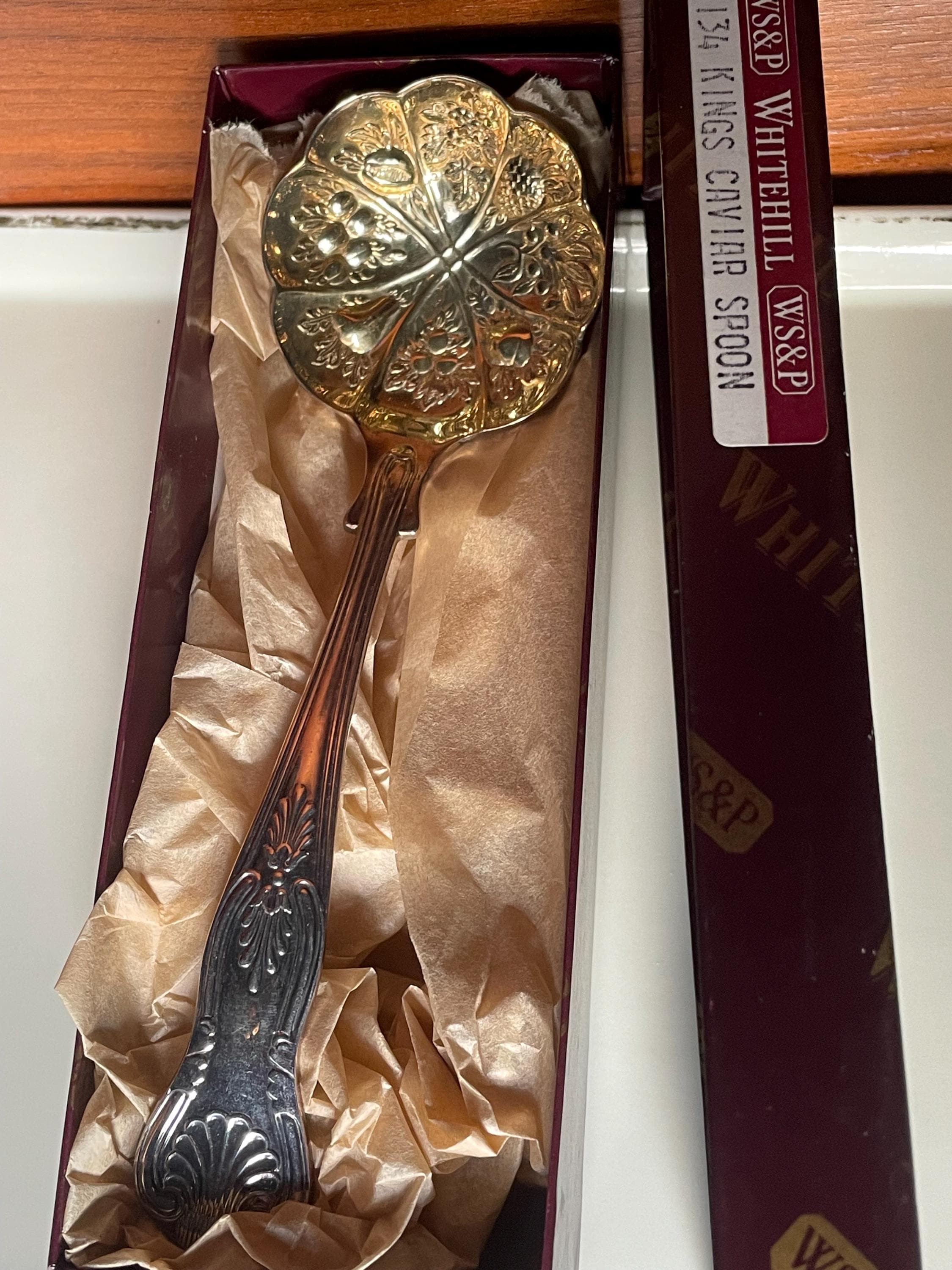 【英国】 キングスパターンのベリースプーン 【シルバープレート】 キングスパターンシルバープレートキャビア/ベリースプーン - Etsy 日本