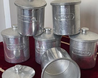 Vintage kitchen canisters set, Australiana retro