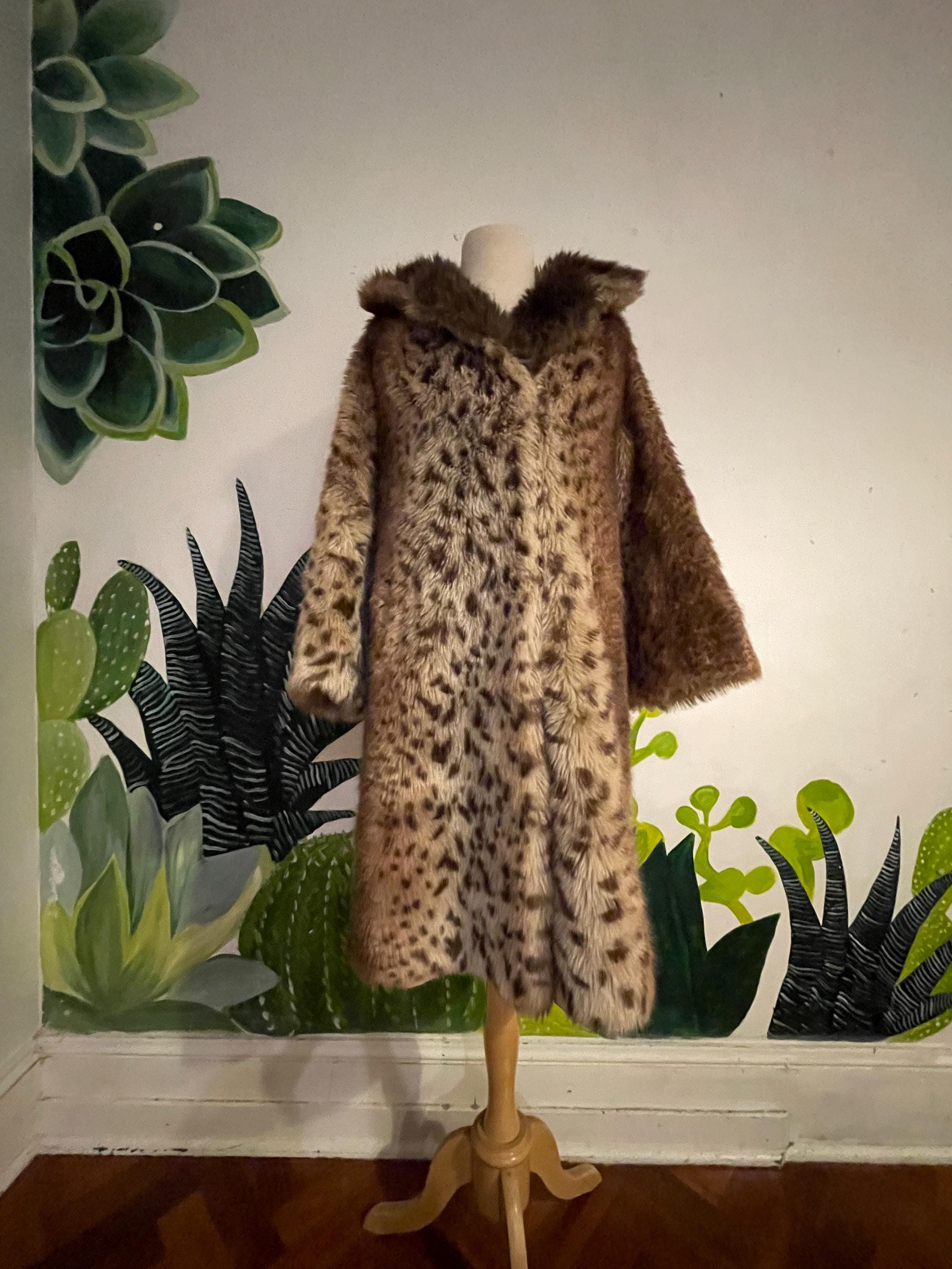 leopard レオパード ヒョウ柄 ファー fur ロングコート ジャケット レオパード ファーコート アウター レディース ファー