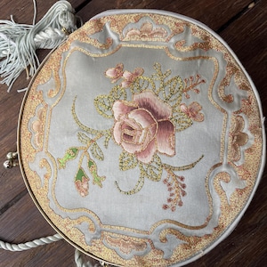 Antique French Silk embroidered bag