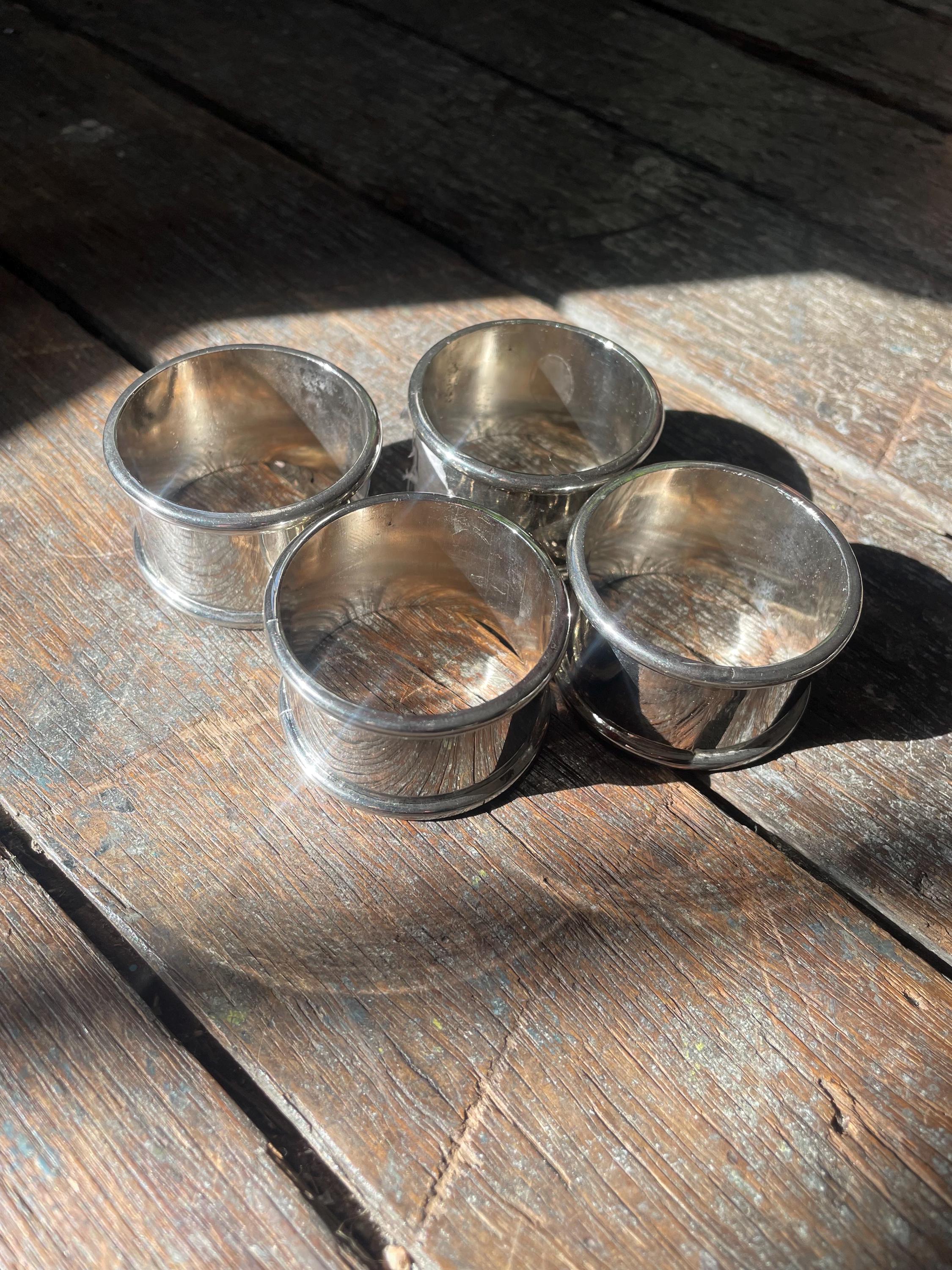 ヴィンテージシルバーメッキナプキンリング×4 - Etsy 日本