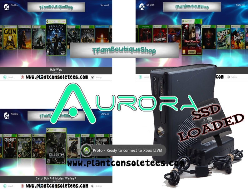 8TB Slim Trinity/corona Xbox 360 Unlocked Blue Led CFBR V20.1 RGH3 Mod