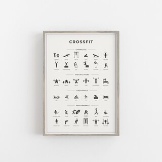 QUICKFIT Poster Allenamento A Corpo Libero Laminato 45,7x68,6 Cm - Tabella Calisthenics