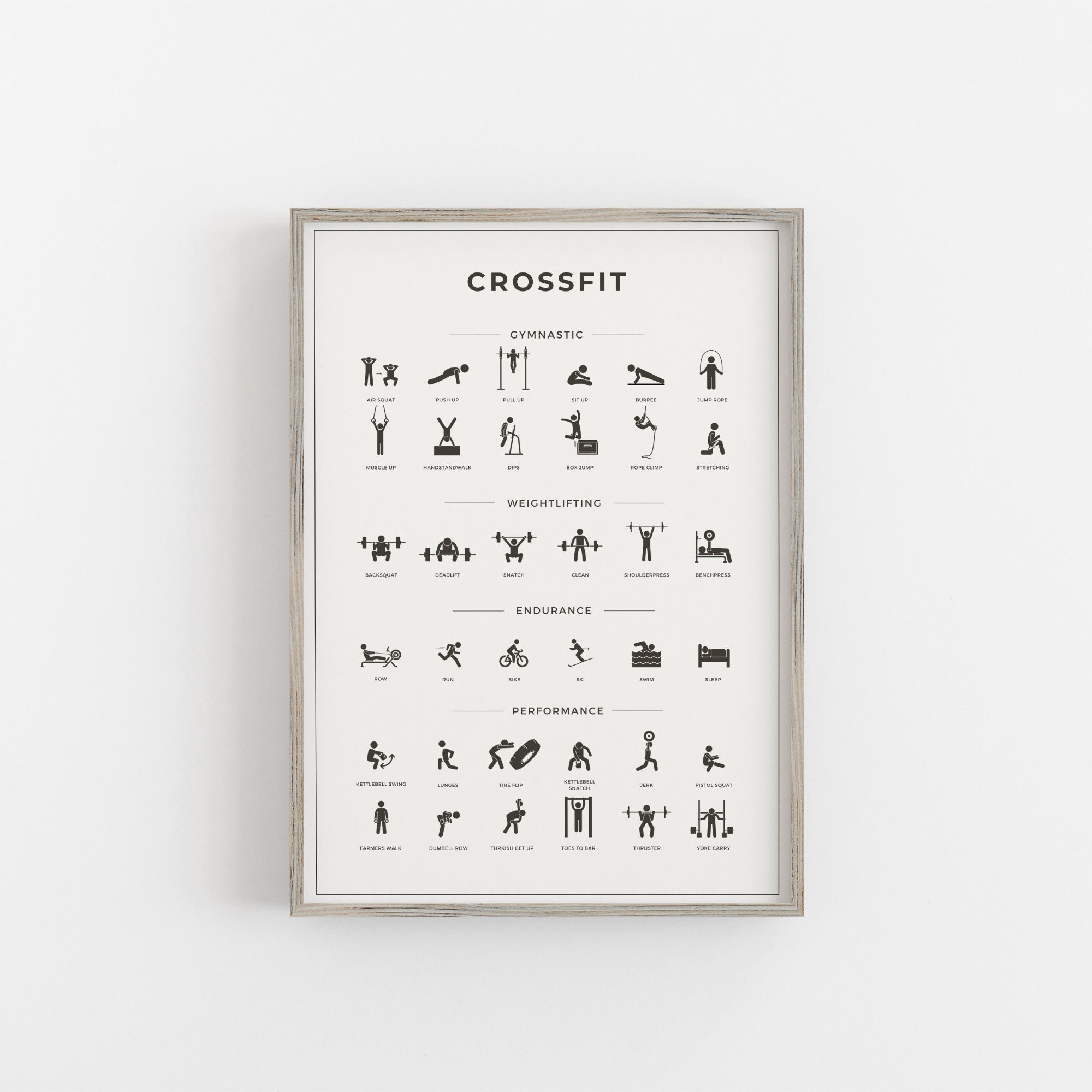 QUICKFIT Poster Allenamento A Corpo Libero Laminato 45,7x68,6 Cm - Tabella Calisthenics