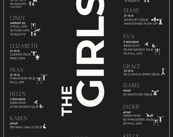Team Fran Wod The Girls Crossfit Workouts Poster Digital Download