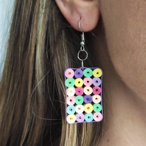 Orecchini con perline di carta, orecchini da donna con quilling, gioielli fatti a mano, orecchini originali, regali per la mamma dalla figlia, orecchini di Natale colorati