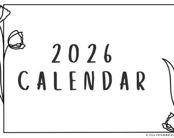 Calendrier mensuel imprimable 2026 | A4 à code couleur Calm | Pages de planification minimales