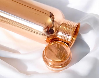 Pure Copper Water Bottle, Luxury Copper Bottle, Yoga Bottle, Handmade Copper Bottle, Leak Proof Bottle Ayurveda Benefits Bottle, Gym Bottle,