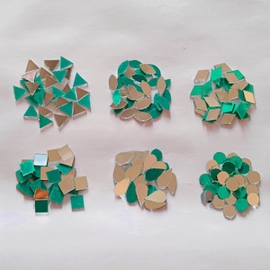 600 pezzi di specchio multiforme, specchio Lippan Art, ricamo a specchio, forniture per l'arte Lippan, kit per l'arte Lippan