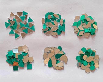 600 Pcs Multi-Shape mirror pieces, Lippan Art Mirror, mirror embroidery, lippan art supplies, Lippan Art Kit