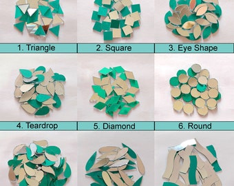 27 Multi-Shape mirror pieces, Lippan Art Mirror, mirror embroidery, lippan art supplies, Lippan Art Kit