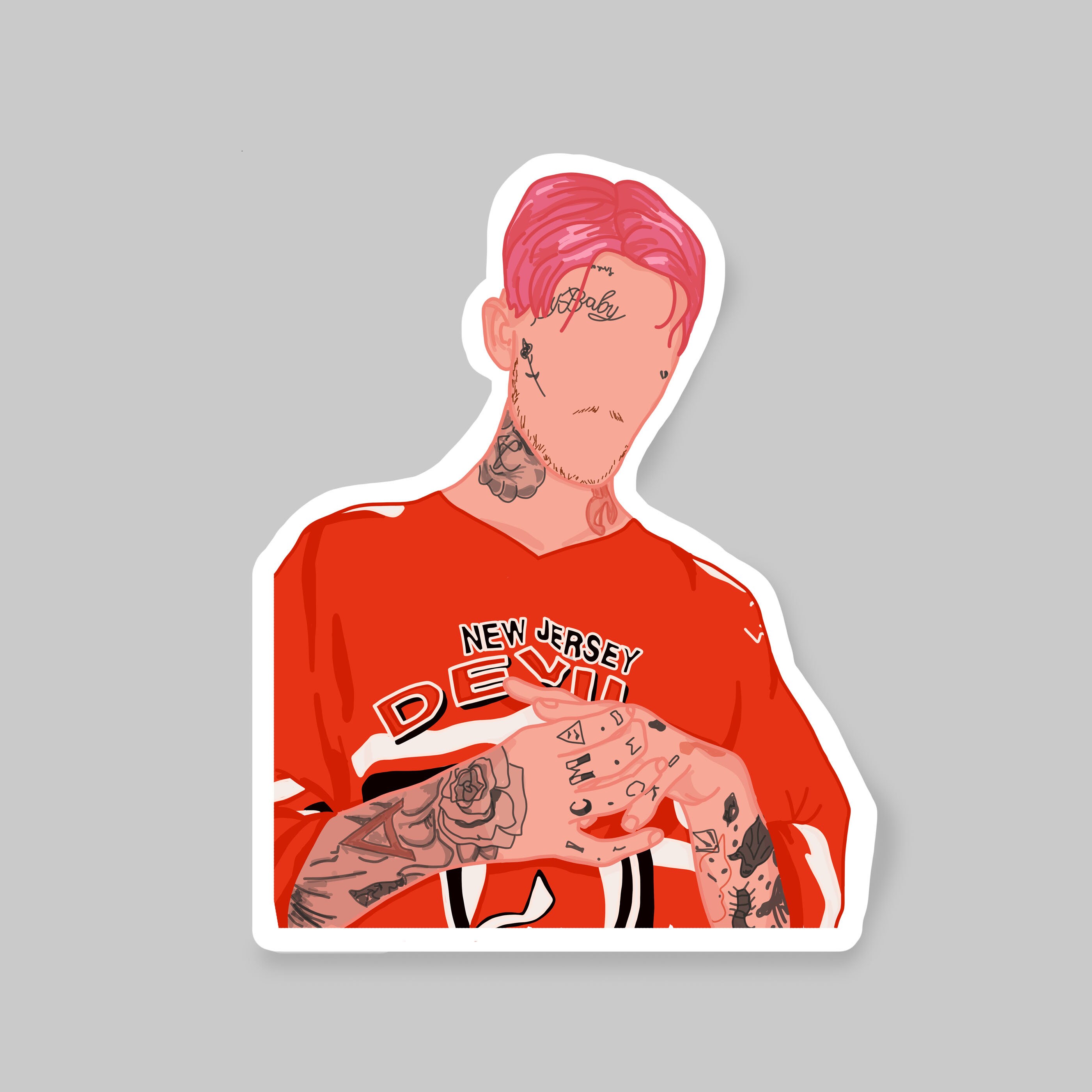 New jersey devils Jersey inspired by the Hellboy album by Lil Peep