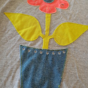 Flower power para niños Blusa gris 9 años imagen 4