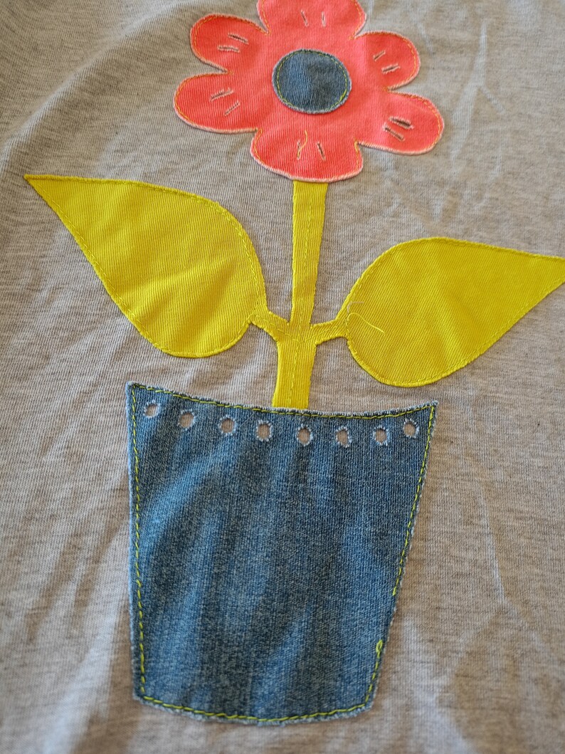 Flower power para niños Blusa gris 9 años imagen 4