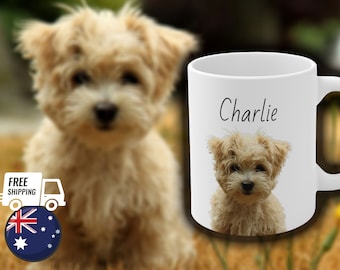 Personalised Pet Mug Using Pet Photo & Name Custom Dog Mug Coffee Cup Custom Pet Mugs Dog Mum Mug Cat Dad New Animal Design