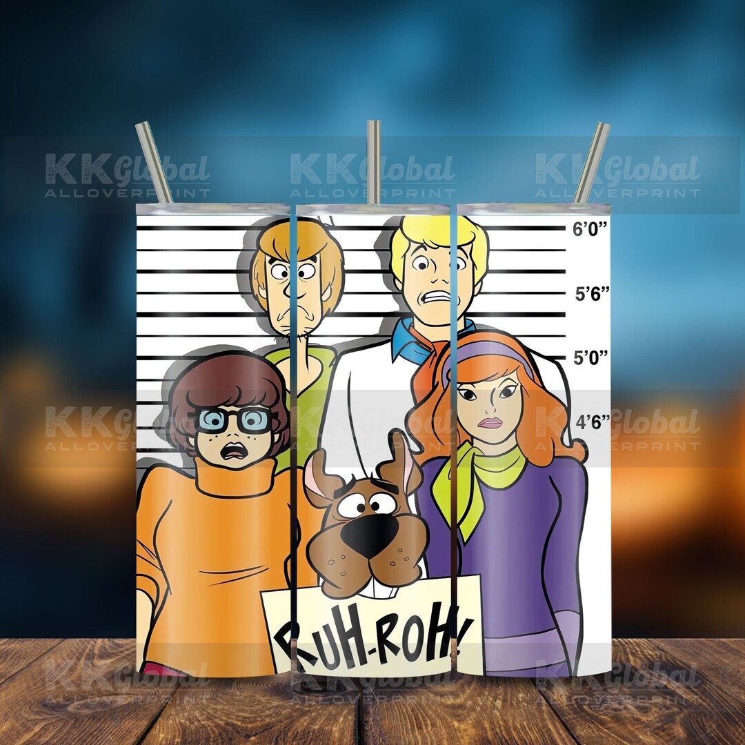 Scooby Doo Wanted Tumbler Wrap Design Download PNG 20 Oz - Etsy