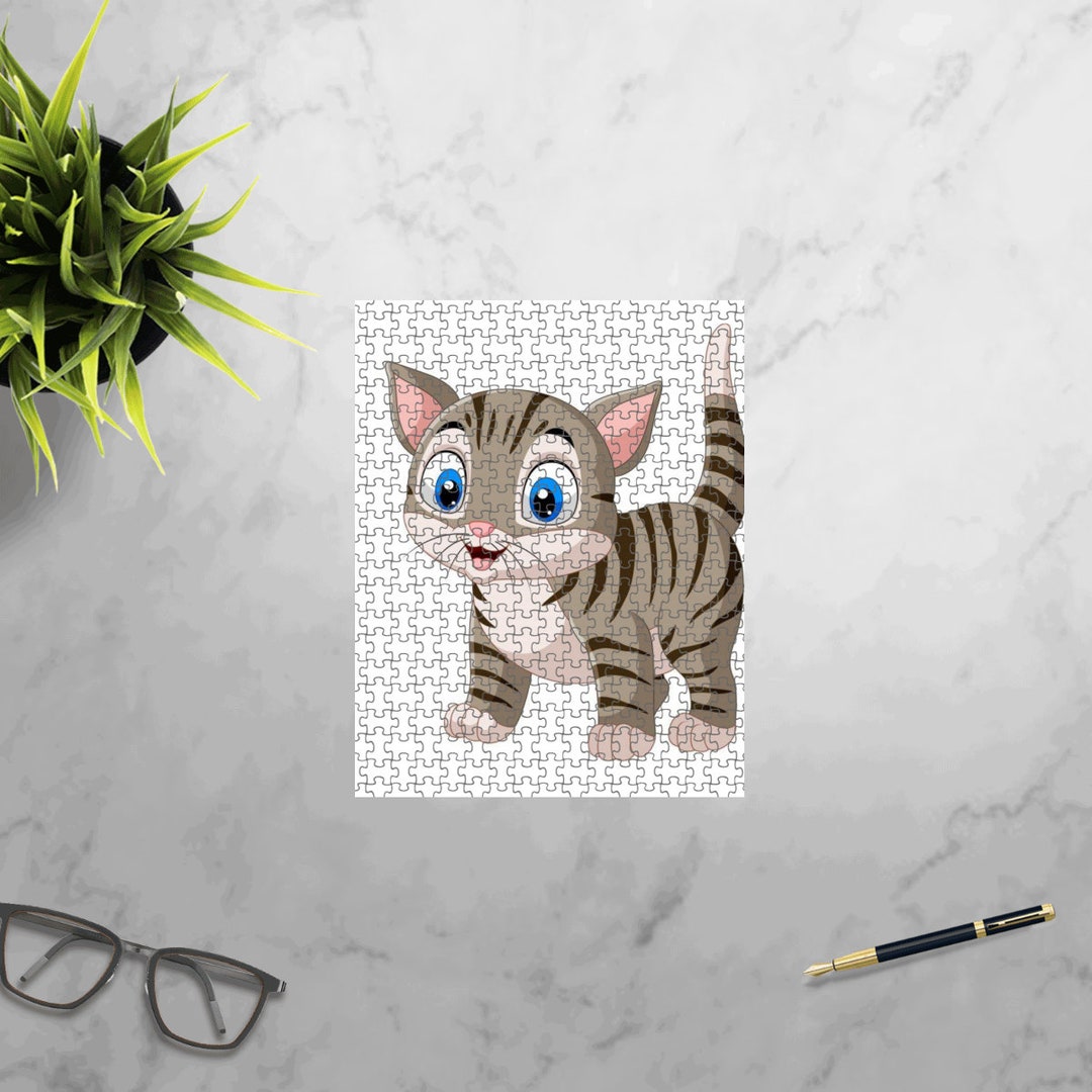 Cat Puzzle Template SVG Digital File Suitable for Laser / - Etsy