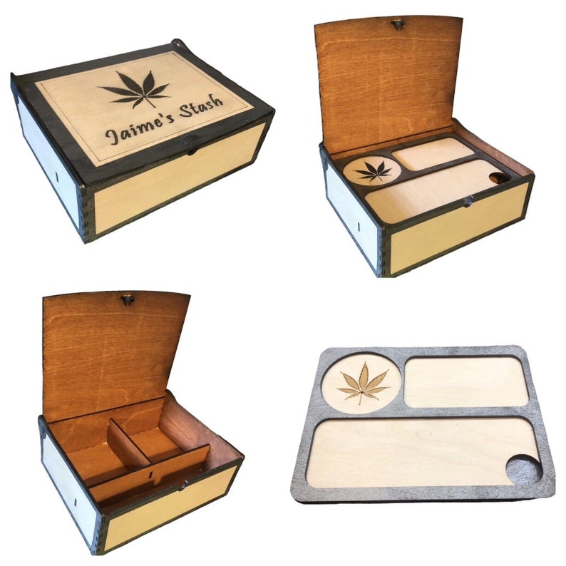 Personalised Smokers Box With Rolling Tray Etsy UK
