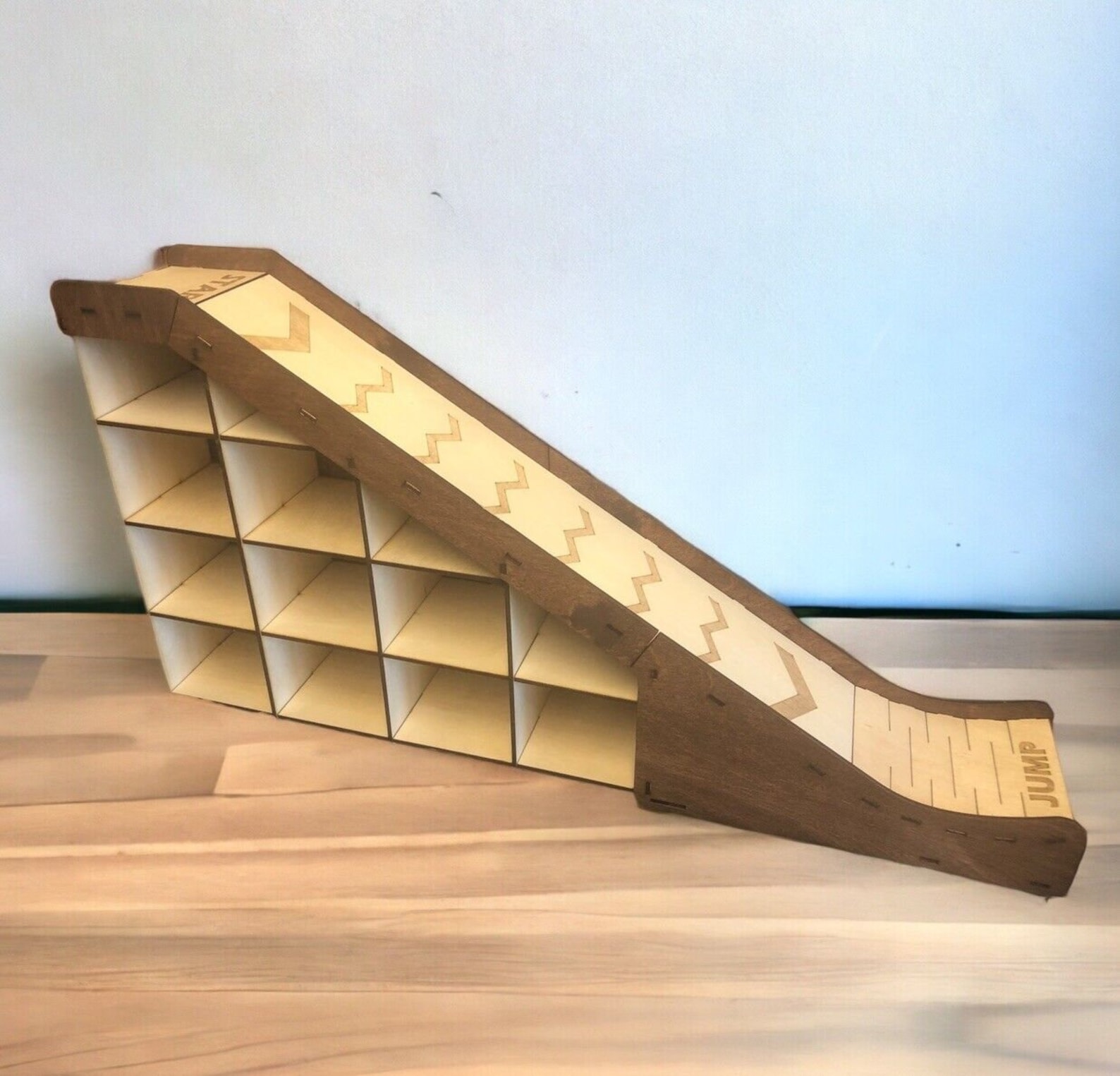Giant Toy Car Jump Ramp With Car Storage. Toy Car Jump Ramp. Wooden Toy