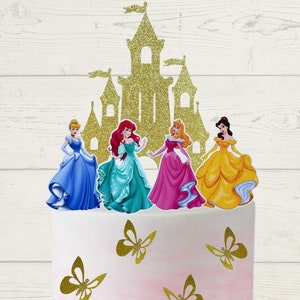 Princess Cake Topper / Castle / 9 pieces.