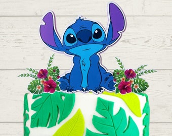 Stitch cake topper / 3 pieces.