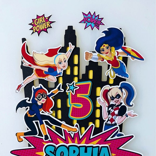 Superhero Girl cake topper.