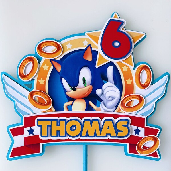 Sonic Cake Topper Etsy